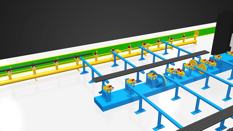 鋼管加工流水線 三維產(chǎn)品動畫