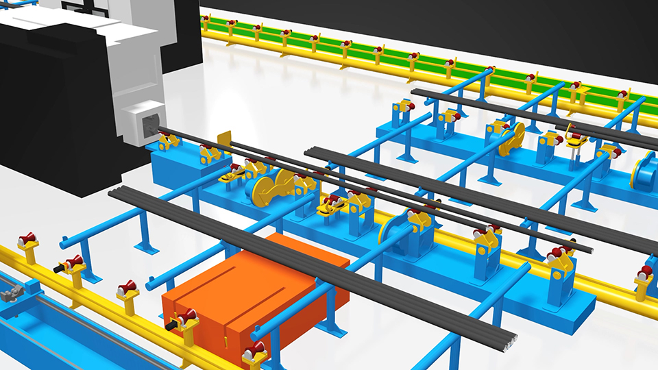 鋼管加工流水線 三維產(chǎn)品動畫