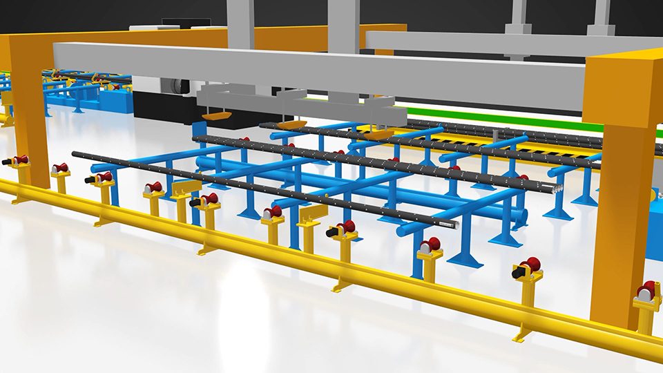 鋼管加工流水線 三維產(chǎn)品動畫